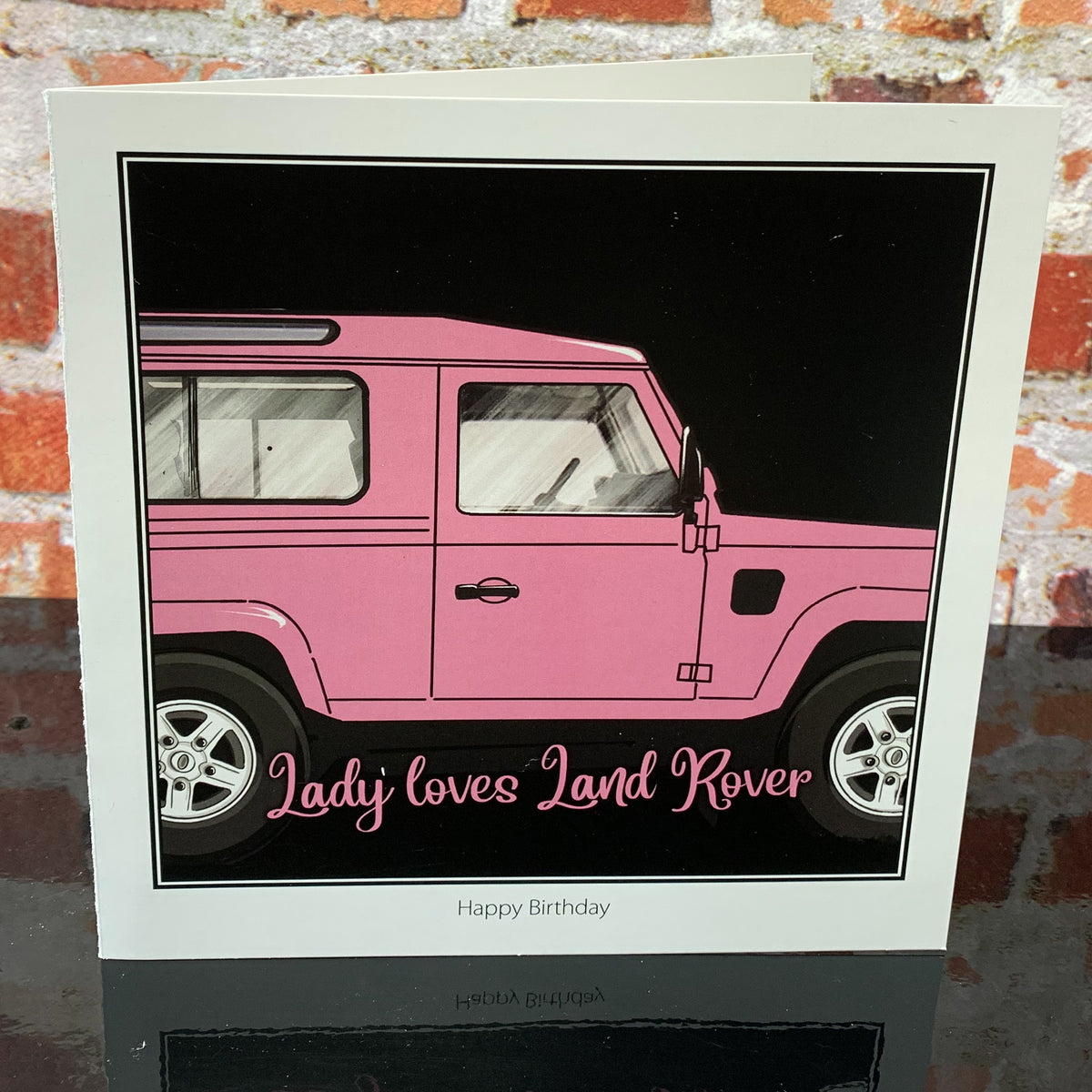 Lady Loves Land Rover - Greetings Card.