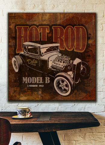 Ford Model B "Hot Rod" -  Square Canvas