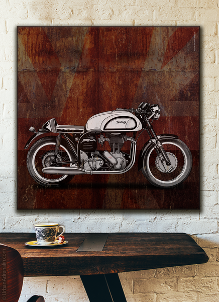 Norton 500cc - Cafe Racer - Square Canvas