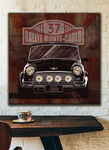 Mini Cooper S "Monaco Rally" - Square Canvas
