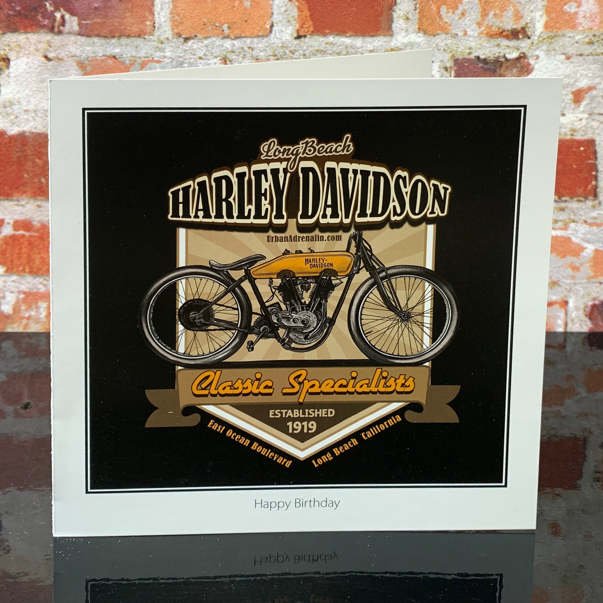 Harley-Flat-track-card - Greetings Card