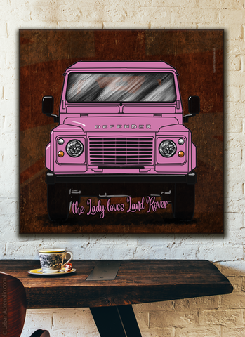 Land Rover "The Lady Loves Land Rover" - Square Canvas