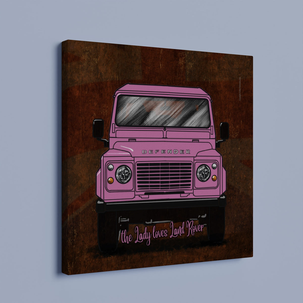 Land Rover "The Lady Loves Land Rover" - Square Canvas