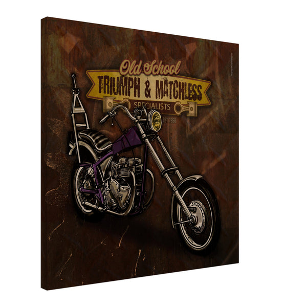 Matchless 'Old School' Chopper Motorcycle - Square Canvas