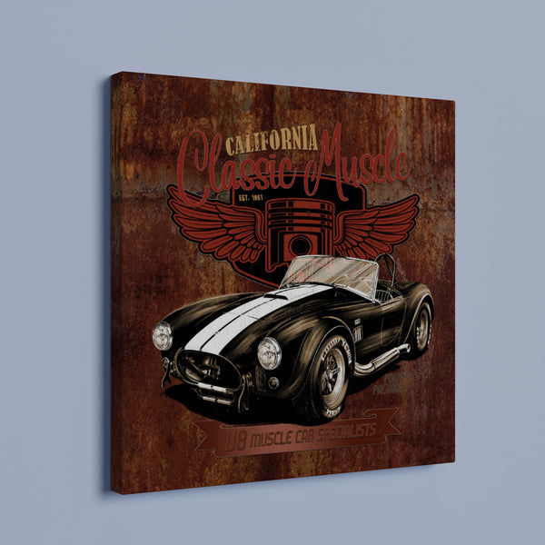 AC Cobra 'California Muscle' Square Canvas