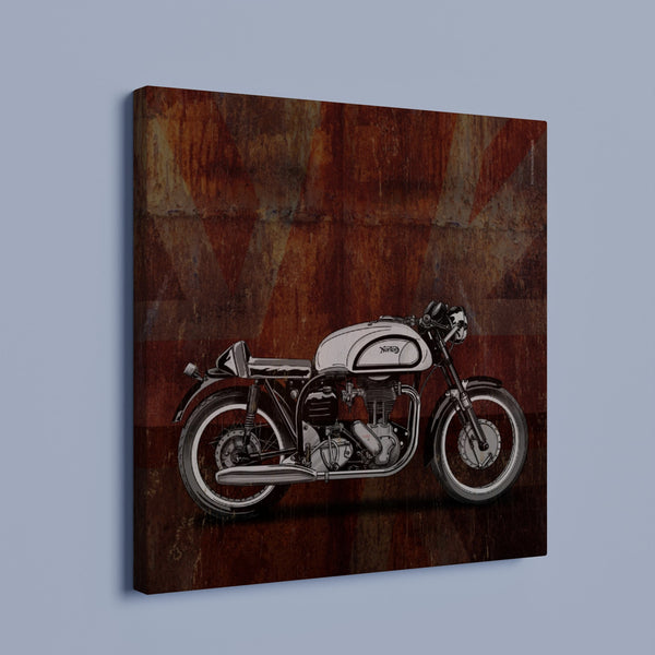 Norton 500cc - Cafe Racer - Square Canvas