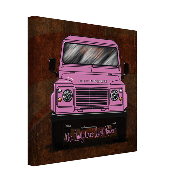 Land Rover "The Lady Loves Land Rover" - Square Canvas